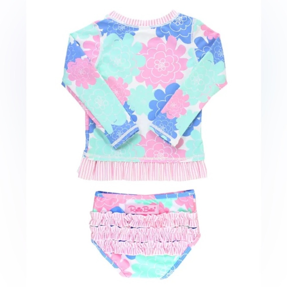 Ruffle Butts Long Sleeve Rash Guard Bikini